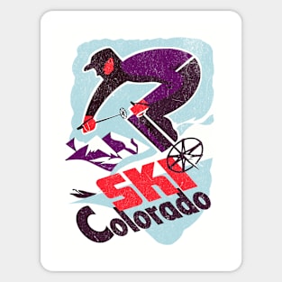 Retro Travel Sticker Ski Colorado Vintage Colorado Tourism Sticker